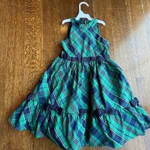 Janie and Jack Green Plaid Dress